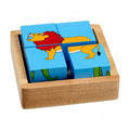 Puzzle 4 cubes animaux du monde