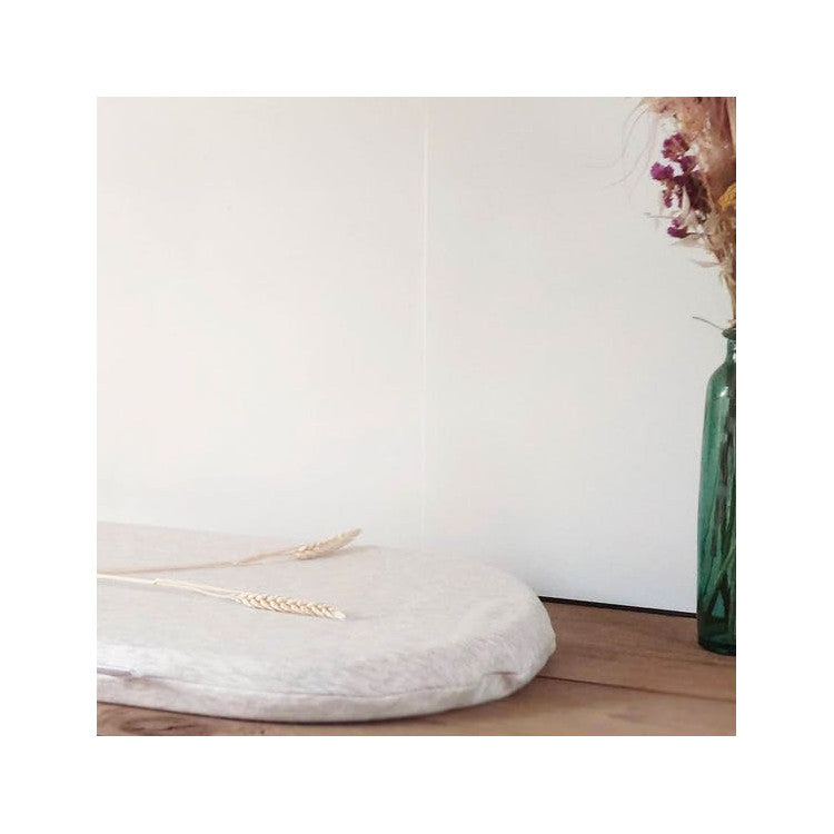 Couffin paille fait main et matelas coton