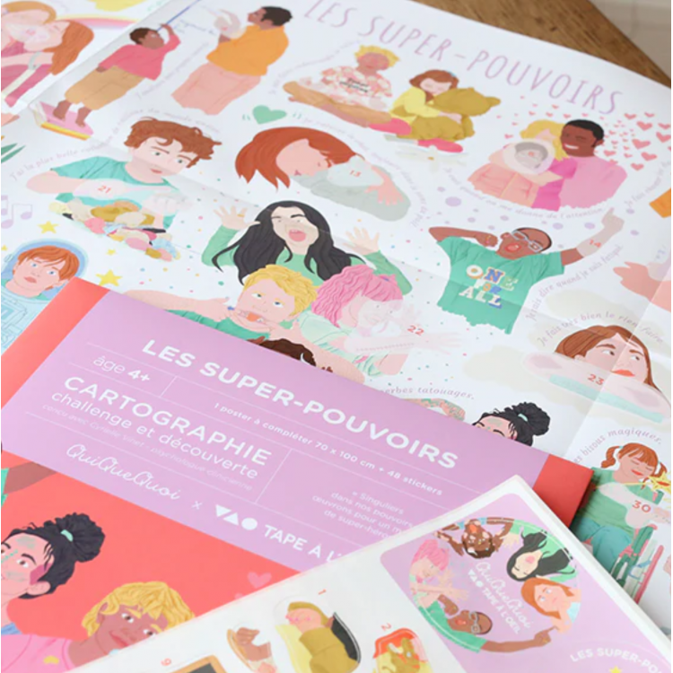Les Super-pouvoirs - Poster XXL et stickers