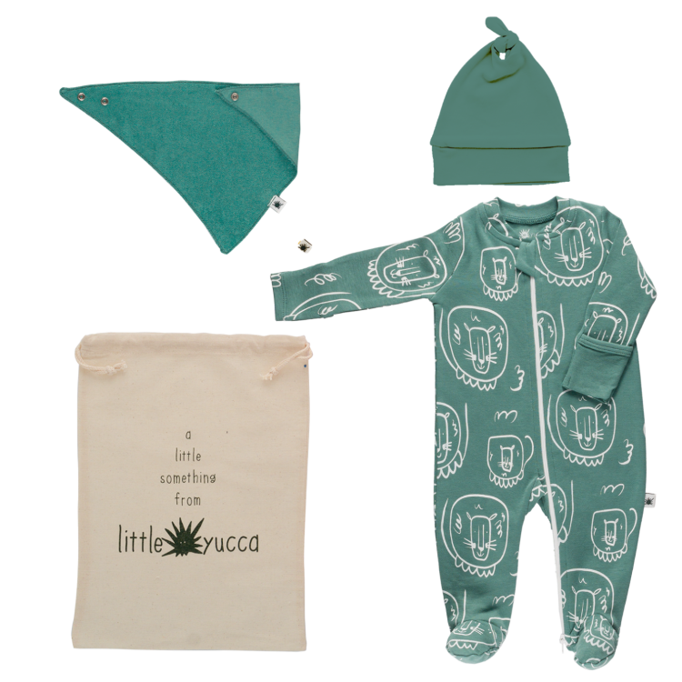 Set cadeau de naissance 3 pièces coton bio