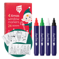 Feutres pour vitres Noël + 24 modèles à reproduire