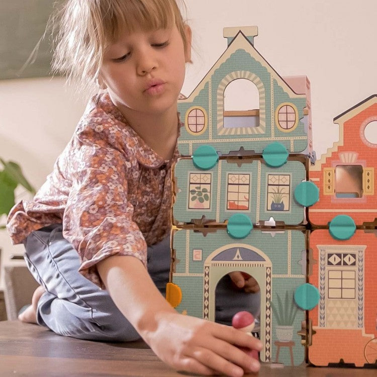 Jeu de construction en bois - Maisons flamandes
