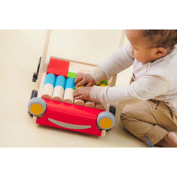 Chariot de marche et jeu de construction