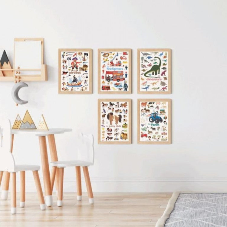 Mini poster 22 stickers - Les Pompiers