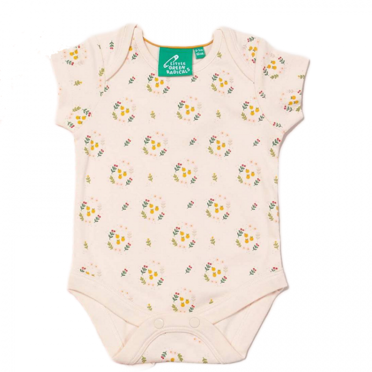 Body manches courtes - motif fleurs de coing