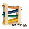 Rampe de course en bois et ses 4 voitures