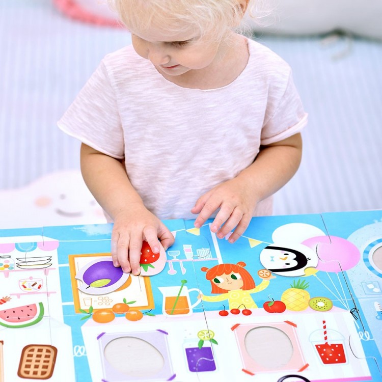 Puzzle et jeu d'association de formes "Food truck"