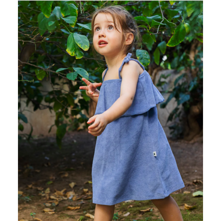Robe d'été en éponge à bretelles