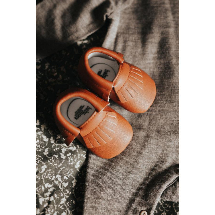 Chaussons mocassins bébé à franges