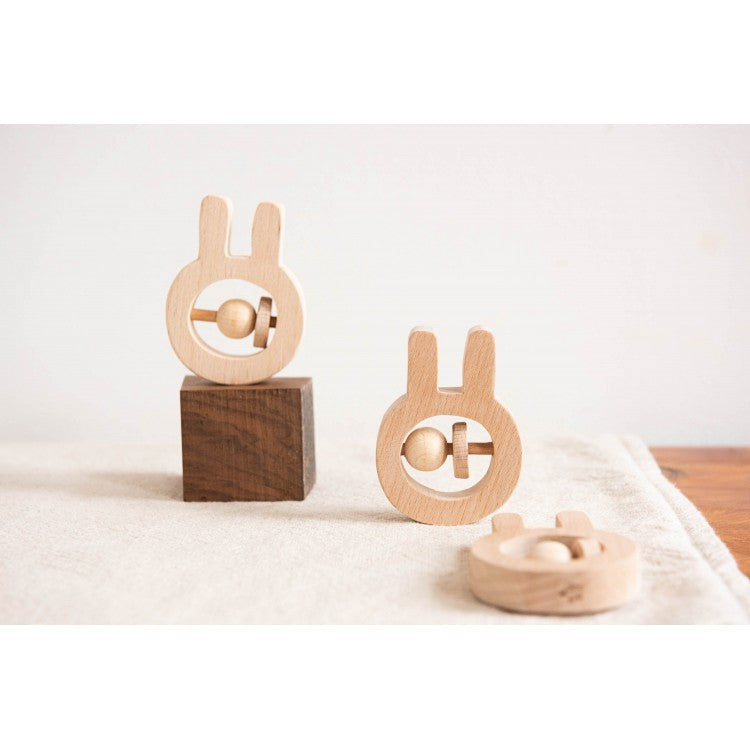 Hochet bois brut Tap Tap Lapin