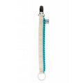 Attache-tétine Pompon Bleu néon