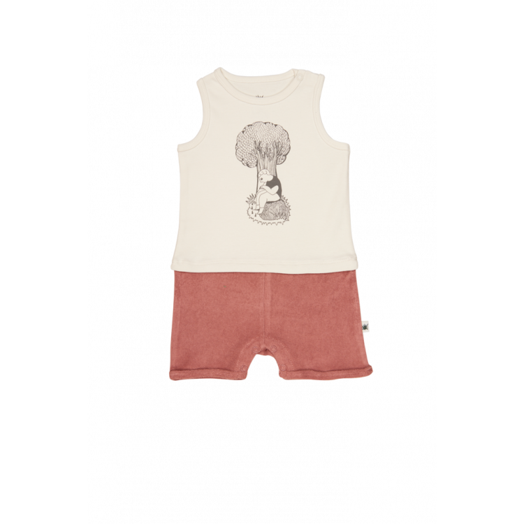 Combishort bébé éponge et jersey "Rabbit"