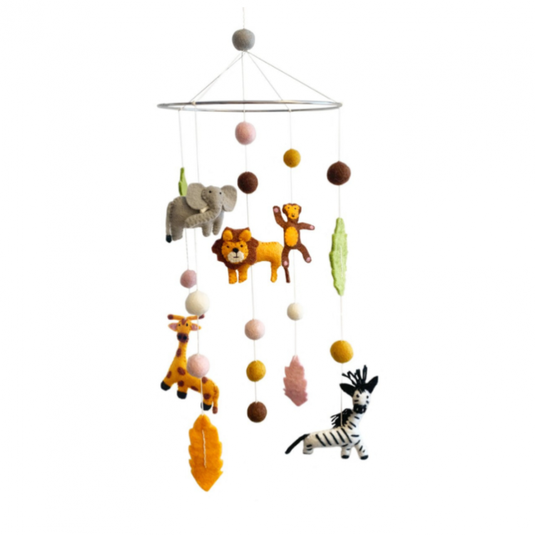Mobile figurines en feutrine - Afrique