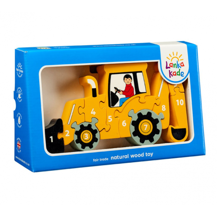 Puzzle équitable - Pelleteuse 1 à 10