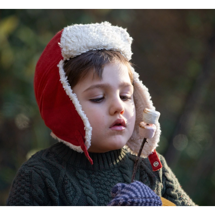 Casquette confort velours et sherpa