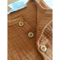 Blouse à manches courtes en double gaze de coton bio
