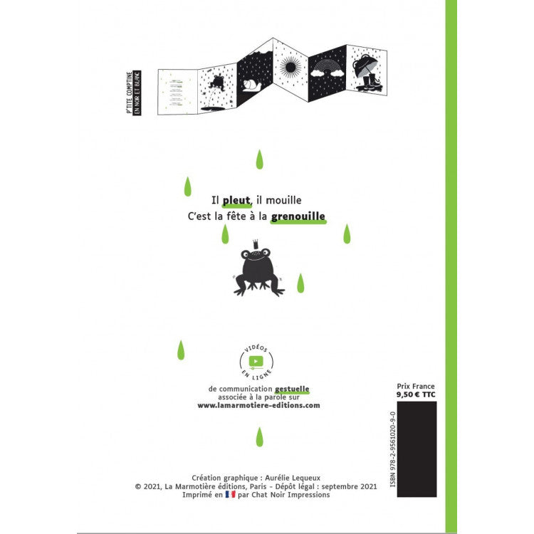 P'tite comptine en noir & blanc - Il pleut il mouille...
