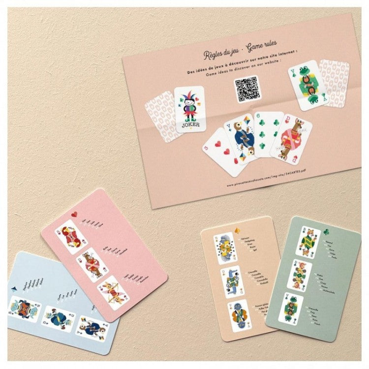 Jeu de 54 cartes illustrées