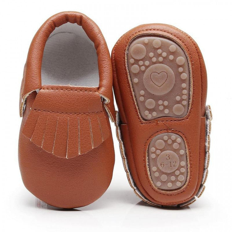 Chaussons mocassins bébé à franges