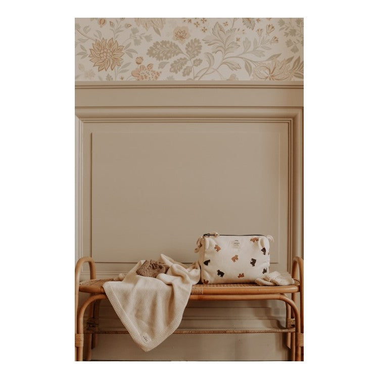 Trousse de toilette matelassée - imprimé ours