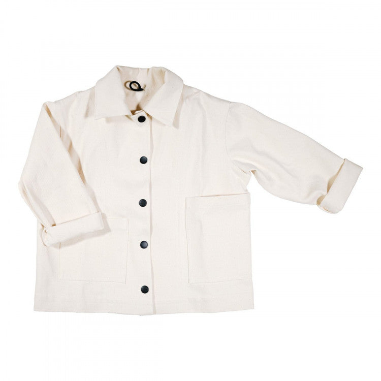 Veste en denim épais écru GOTS