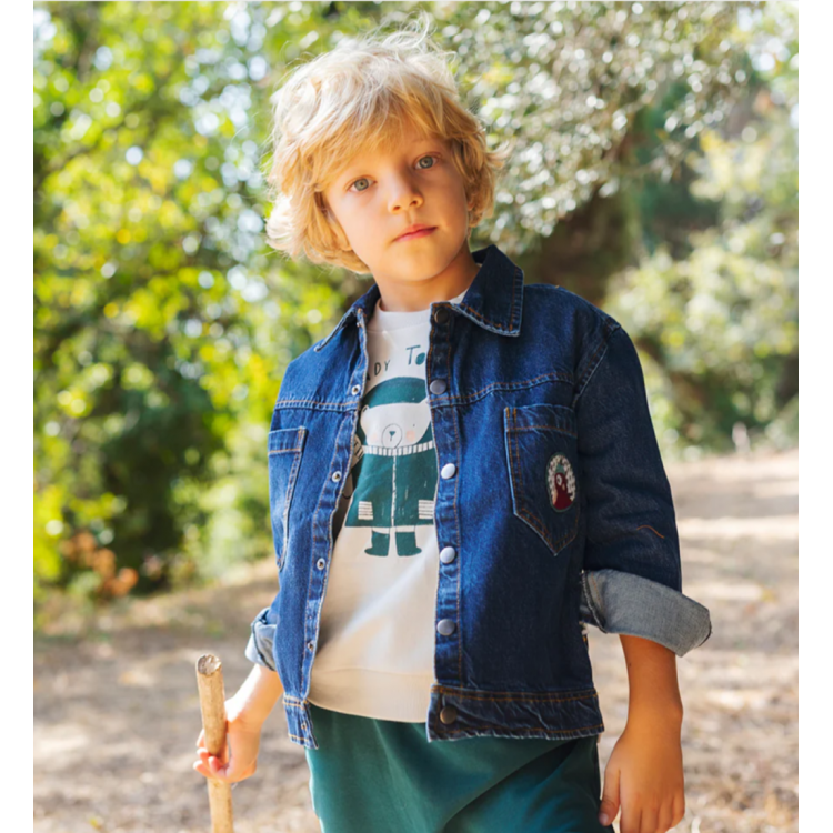 Veste en denim brut