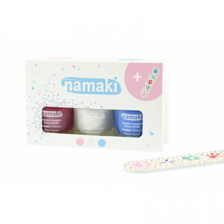 Coffret 3 vernis - Rose Blanc Bleu