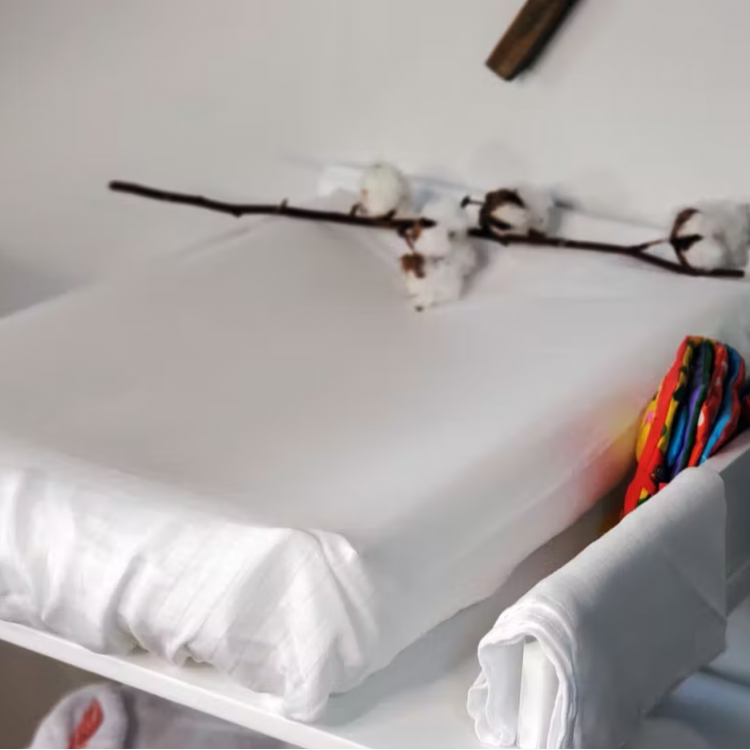 Housse de matelas à langer coton bio