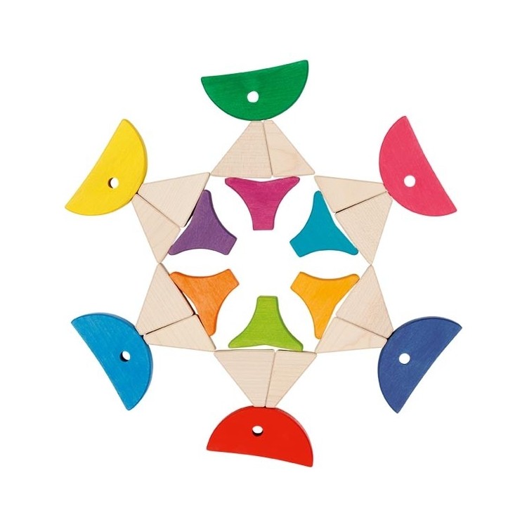 Coffret de construction et puzzle poissons colorés
