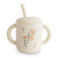 Tasse avec paille en silicone