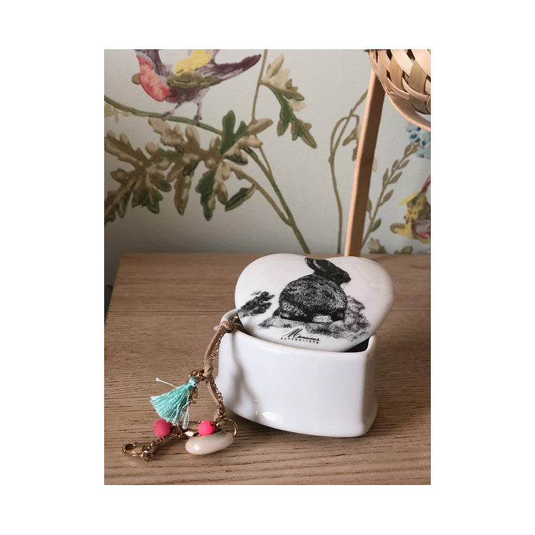 Petite boîte en porcelaine - Lapin