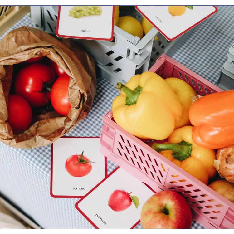 Le Mini-Mondy Fruits & Légumes - Cartes Montessori