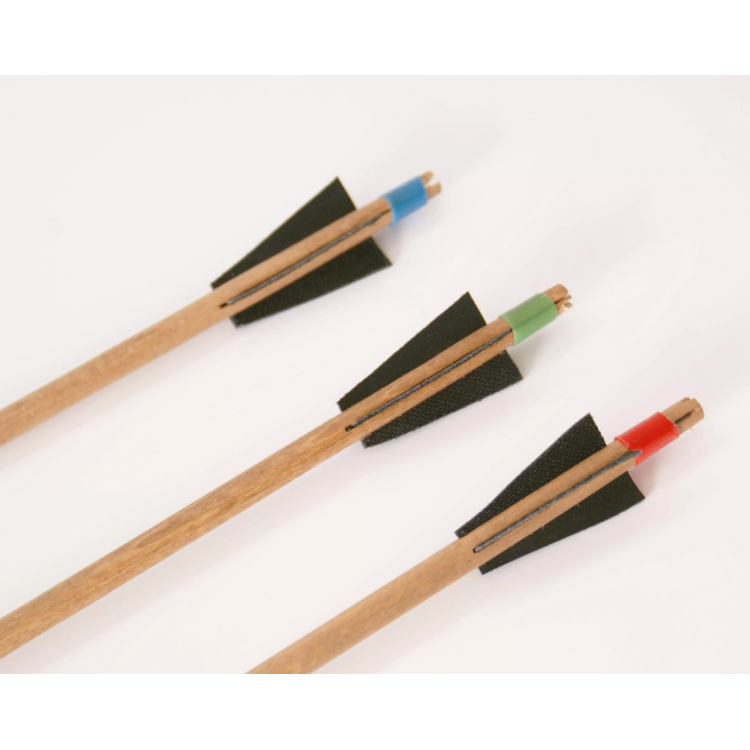 Lot 2 flèches pour arc en bois