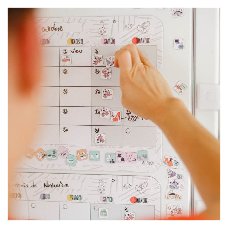 Organisateur mensuel familial