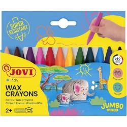 12 crayons de cire jumbo triangulaires